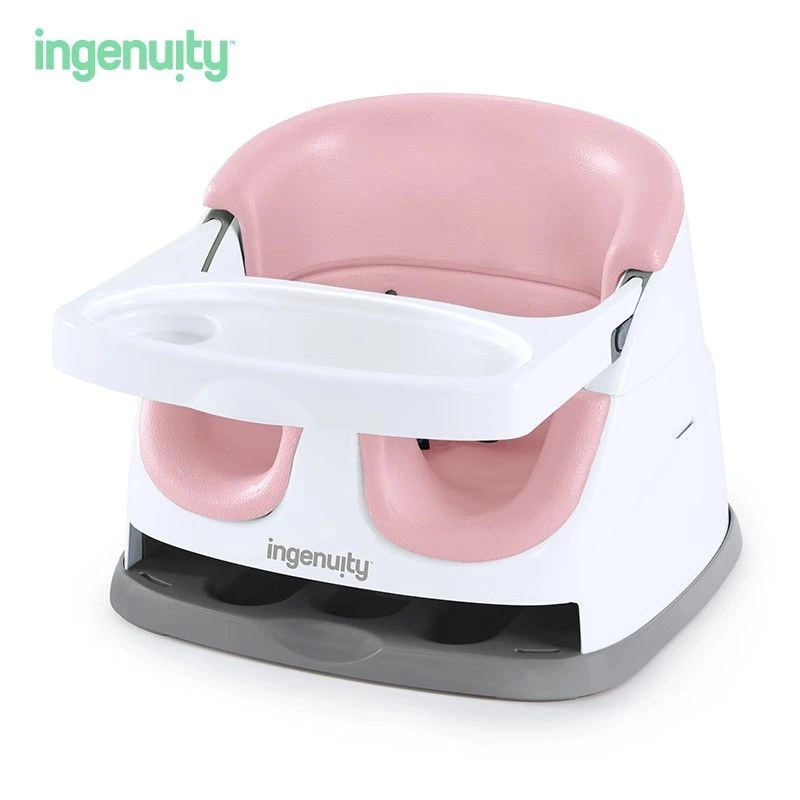 Ingenuity by Kids2 Portable Baby Booster Seat, 2-in-1 Toddler Feeding Chair & Sit-Up Floor Seat for Home, Dining & Travel