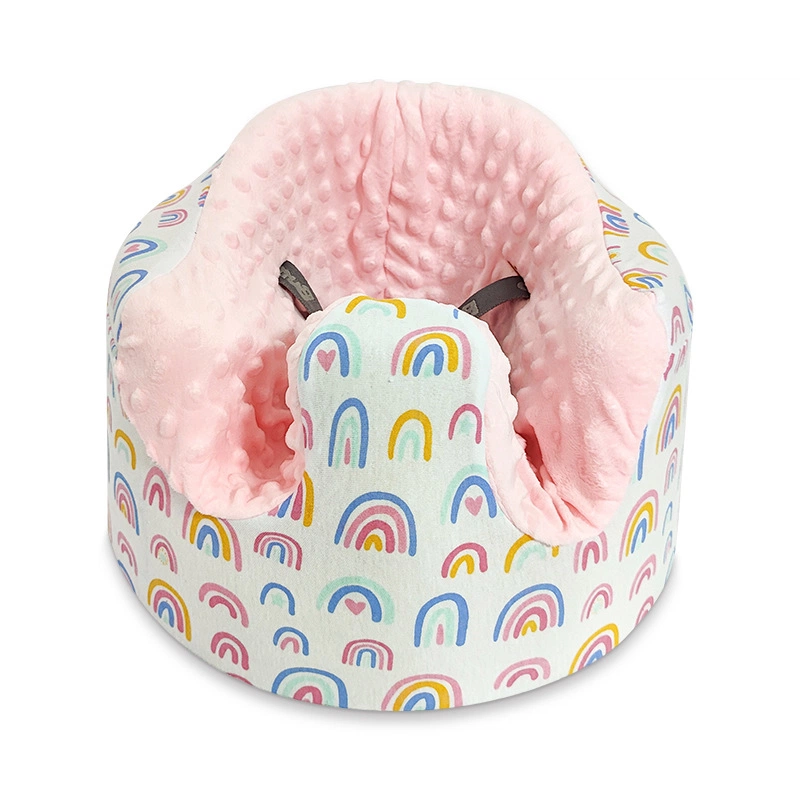 Replacement Knitted Fabric Seat Cover Compatible with Bumbo Baby Floor Seat, Soft Minky Inner Baby Chair Slipcover