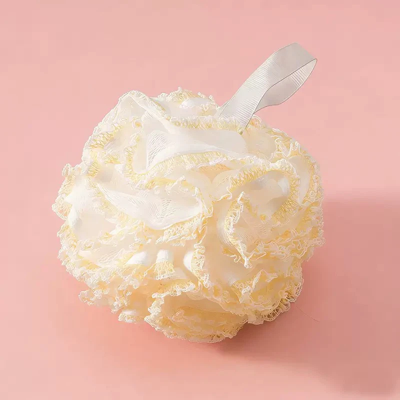 Large Lace Bath Pouf Ultra‑Soft Shower Ball, Durable Quick‑Drying
