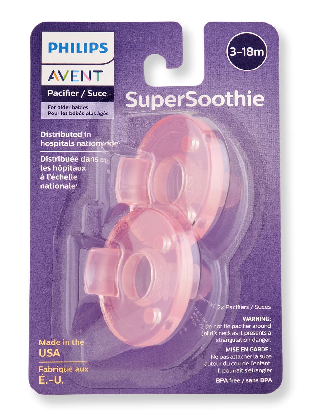 Philips Avent Soothie 3-18 months Pink